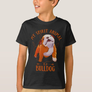 Spirit Animal Is An English Bulldog Fun Puppy Love T-Shirt