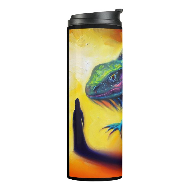 Spirit Animal Lizard 3 Thermal Tumbler (Rotated Left)