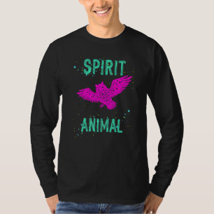 Spirit Animal Owl Lover Pink Animals Comfort Cute  T-Shirt