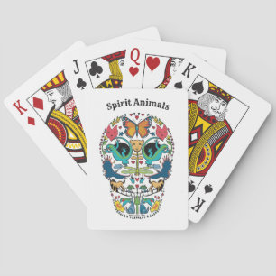Spirit Animal Sugar Skull Design on Tarot Cards