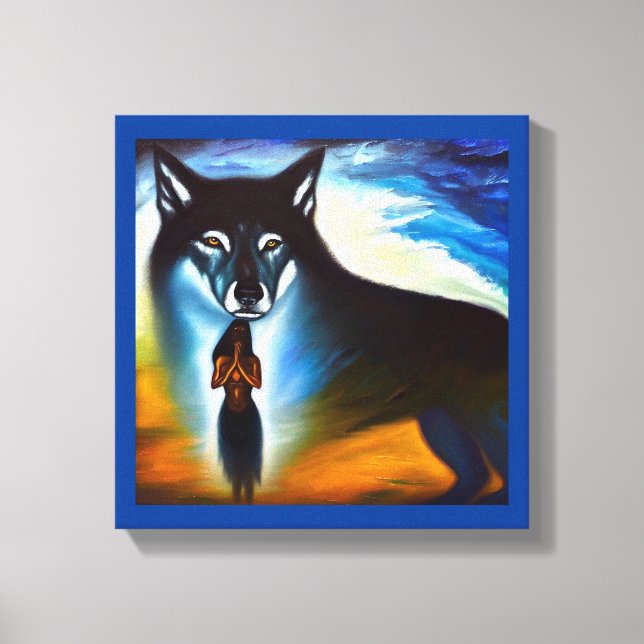 Spirit Animal Wolf 4 Canvas Print (Front)