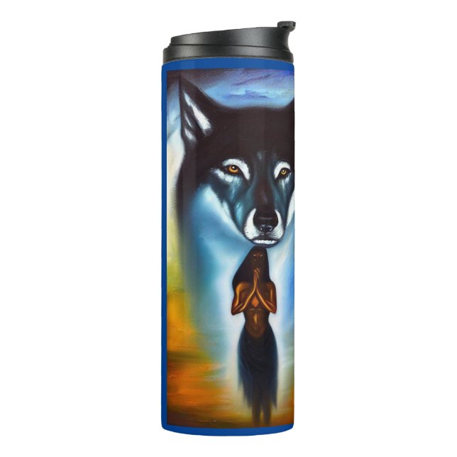 Spirit Animal Wolf 4 Thermal Tumbler (Rotated Left)