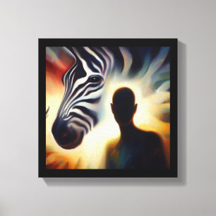 Spirit Animal Zebra 2 Canvas Print