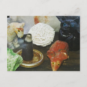 Spirit Animals, Crystals, and Incense Postcard
