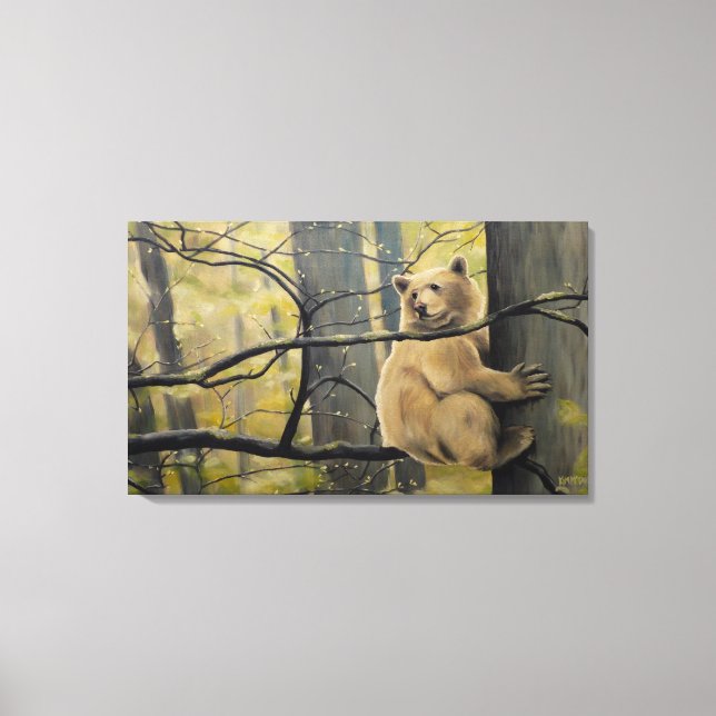 Spirit Bear Canvas Prints Kermode Bear Painting (Front)