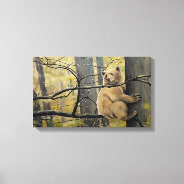 Spirit Bear Canvas Prints Kermode Bear Painting (Front)