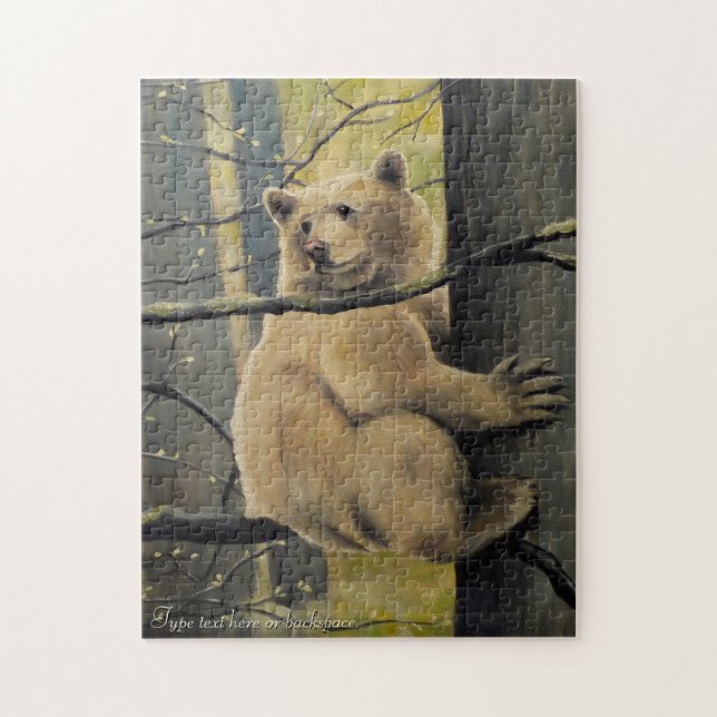 Spirit Bear Puzzle Personalised Kermode Bear Games (Vertical)