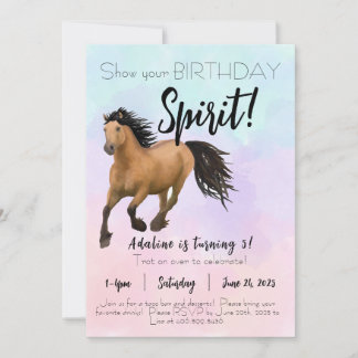 Spirit birthday Flat Invitation 5 x 7