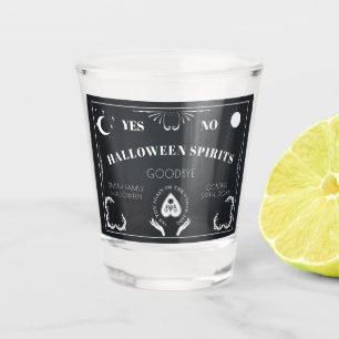 Spirit Board Celestial Black & White Halloween Shot Glass