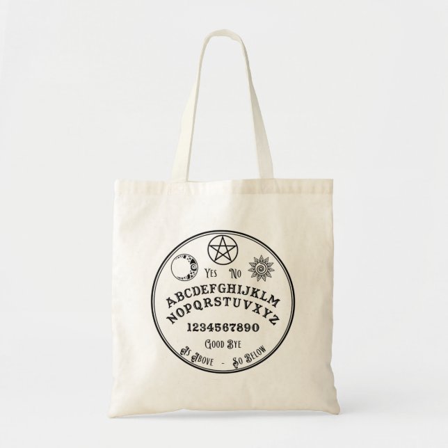 Spirit Board for Mystical Communication Tote Bag (Front)