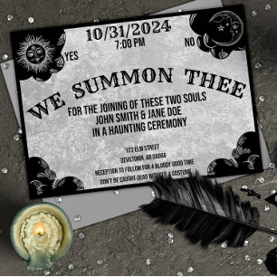 Spirit Board Gothic Halloween Wedding or Shower Invitation