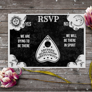 Spirit Board Gothic & Halloween Wedding RSVP Card