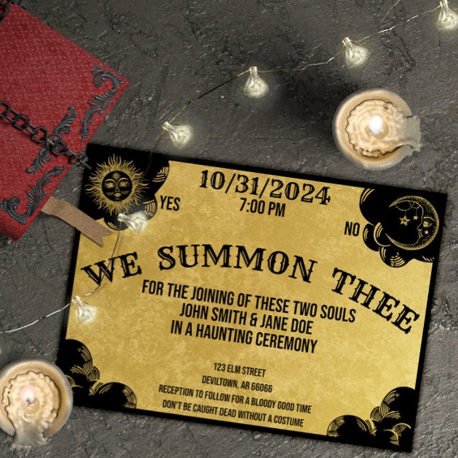 Spirit Board Gothic Halloween Wedding & Shower Invitation (Creator Uploaded)