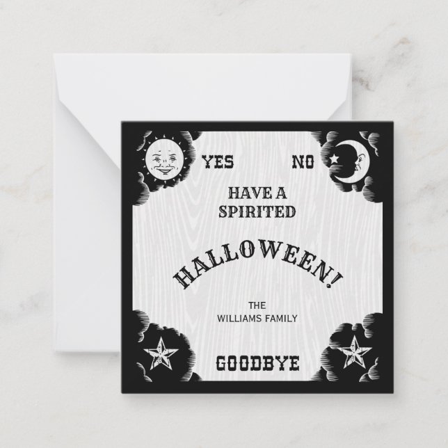Spirit Board Halloween Little Note Card (Front)
