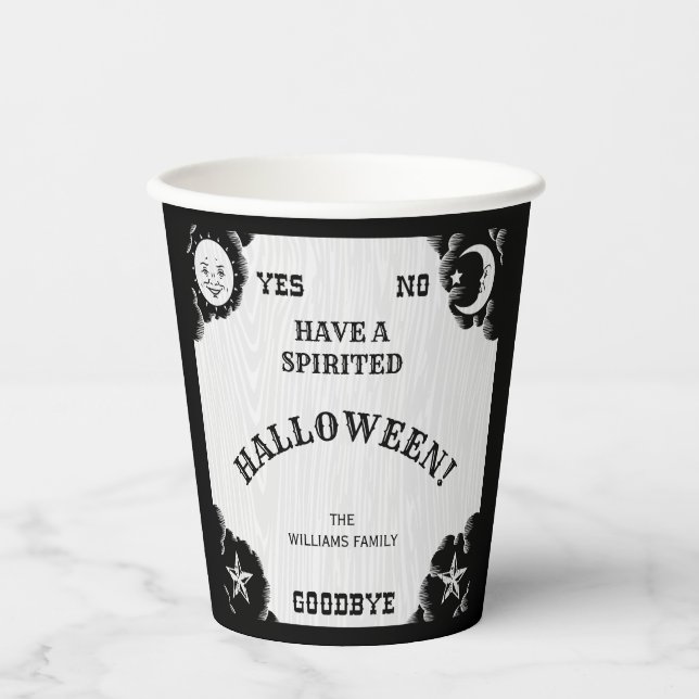 Spirit Board Halloween Paper Cups (Front)