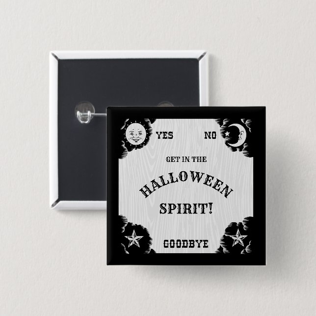 Spirit Board Halloween Pinback Button (Front & Back)