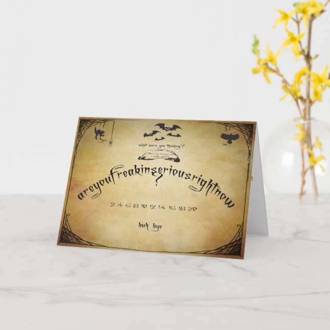 Spirit Board Humour Card (Yellow Flower)