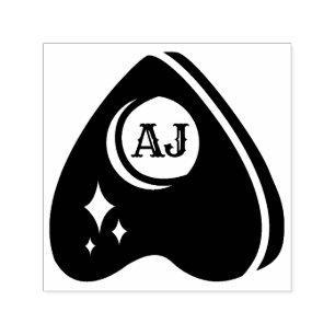 Spirit Board Planchette with Initials Self-inking Stamp