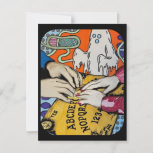 ‘Spirit Board Whispers’ Painting on a Postcard