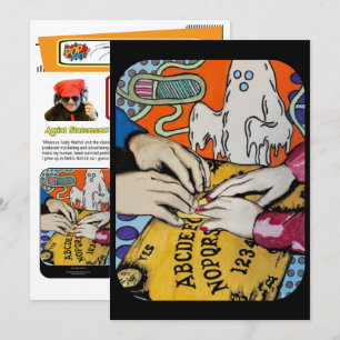 ‘Spirit Board Whispers’ Painting on a Small-Scale Invitation