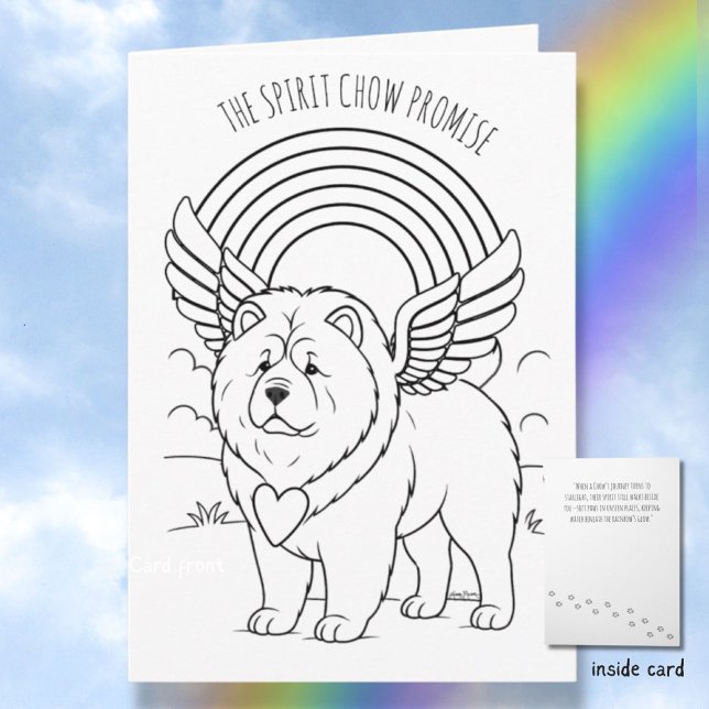 SPIRIT CHOW PROMISE  Memorial Folded Greeting Card (Creator Uploaded)