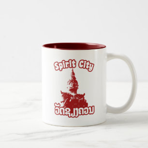 Spirit City - Wat Xieng Khuan, Vientiane, Laos Two-Tone Coffee Mug