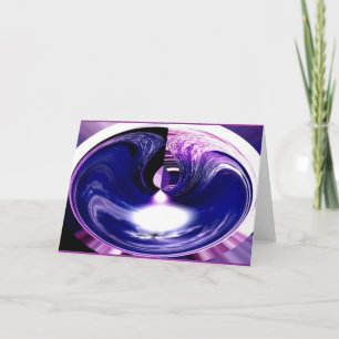 Spirit descending purple art holiday card