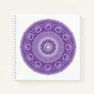 Spirit Dodecahedron Mandala Square Notebook