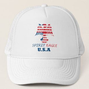 Spirit eagle USA flag Trucker Hat