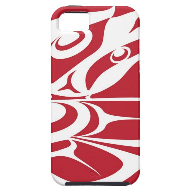 Spirit Eagle White on Red.jpg Case-Mate iPhone Case (Back)