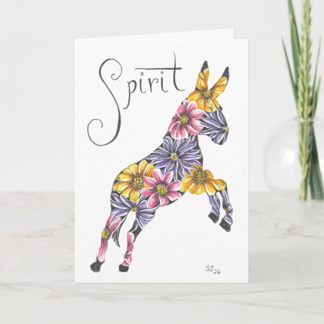 Spirit Floral Jumping Mule by Sherry Jarvis  Thank You Card (Front)