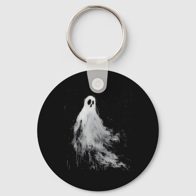 Spirit Ghost Horror Spooky Scary Halloween Grunge  Key Ring (Front)