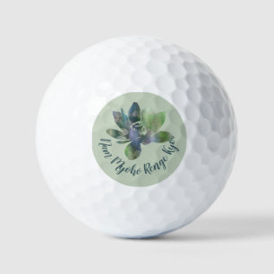 Spirit Green Circle Lotus Flower Nam Myoho Renge Golf Balls