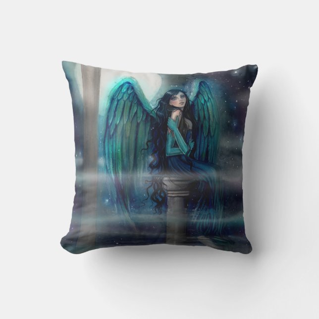 Spirit Guide Angel Fantasy Art Cushion (Front)