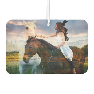 Spirit Guide Horses and Girl Car Air Freshener