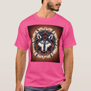 Spirit Guide Wolf In A Shield T-Shirt