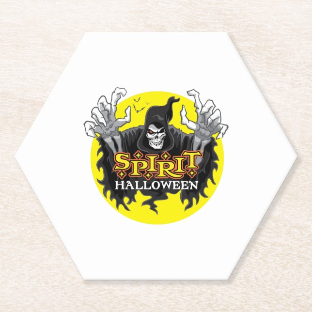 Spirit Halloween Paper Coaster (Front)