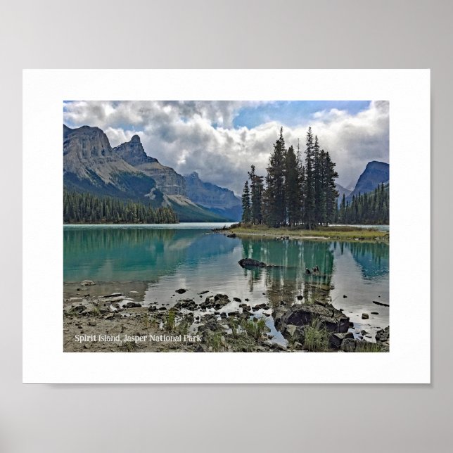 Spirit Island Maligne Lake Jasper National Park Poster (Front)