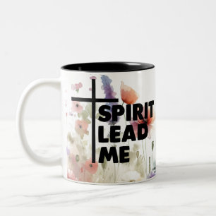 Spirit Lead Me Modern Flower Two-Tone Coffee Mug