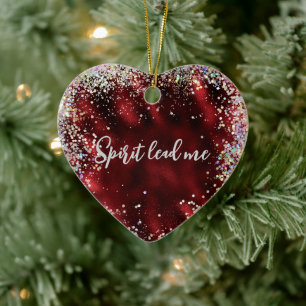 Spirit Lead Me Quote Ceramic Tree Decoration
