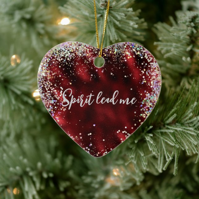 Spirit Lead Me Quote Ceramic Tree Decoration (Tree)