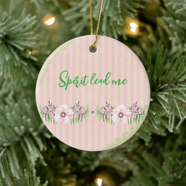 Spirit Lead Me Quote Ceramic Tree Decoration (Tree)