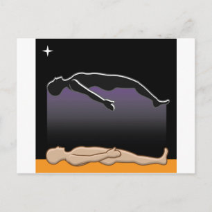 Spirit Leaves the Body Reincarnation Afterlife Postcard
