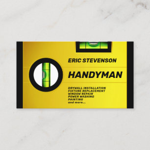 Spirit level technical skills inspired  business card