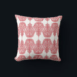 SPIRIT LINEAR white red Cushion<br><div class="desc">festive tree pattern</div>