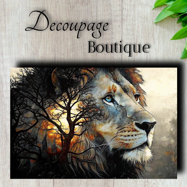 Spirit Lion Decoupage Tissue Paper (Spirit Lion Decoupage Tissue Paper)