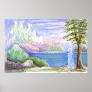 Spirit Meditating Poster