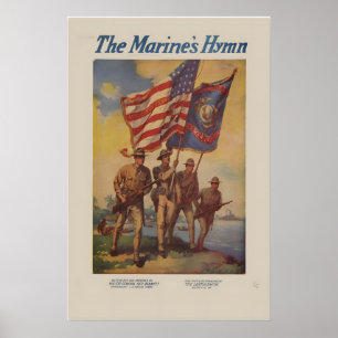 Spirit of 1917 US Marines Corps WWI Recruiting Poster
