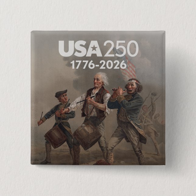 Spirit of 76 - America's 250th Anniversary 15 Cm Square Badge (Front)