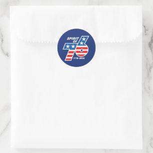 Spirit of 76 - America's 250th Birthday 1776-2026 Classic Round Sticker
